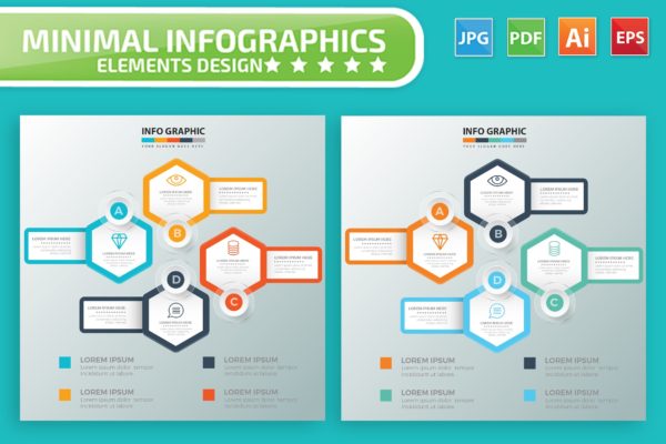 要点说明/重要特征信息图表矢量图形素材v7 Infographic Elements Design