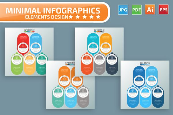 要点说明/重要特征信息图表矢量图形素材v6 Infographic Elements Design