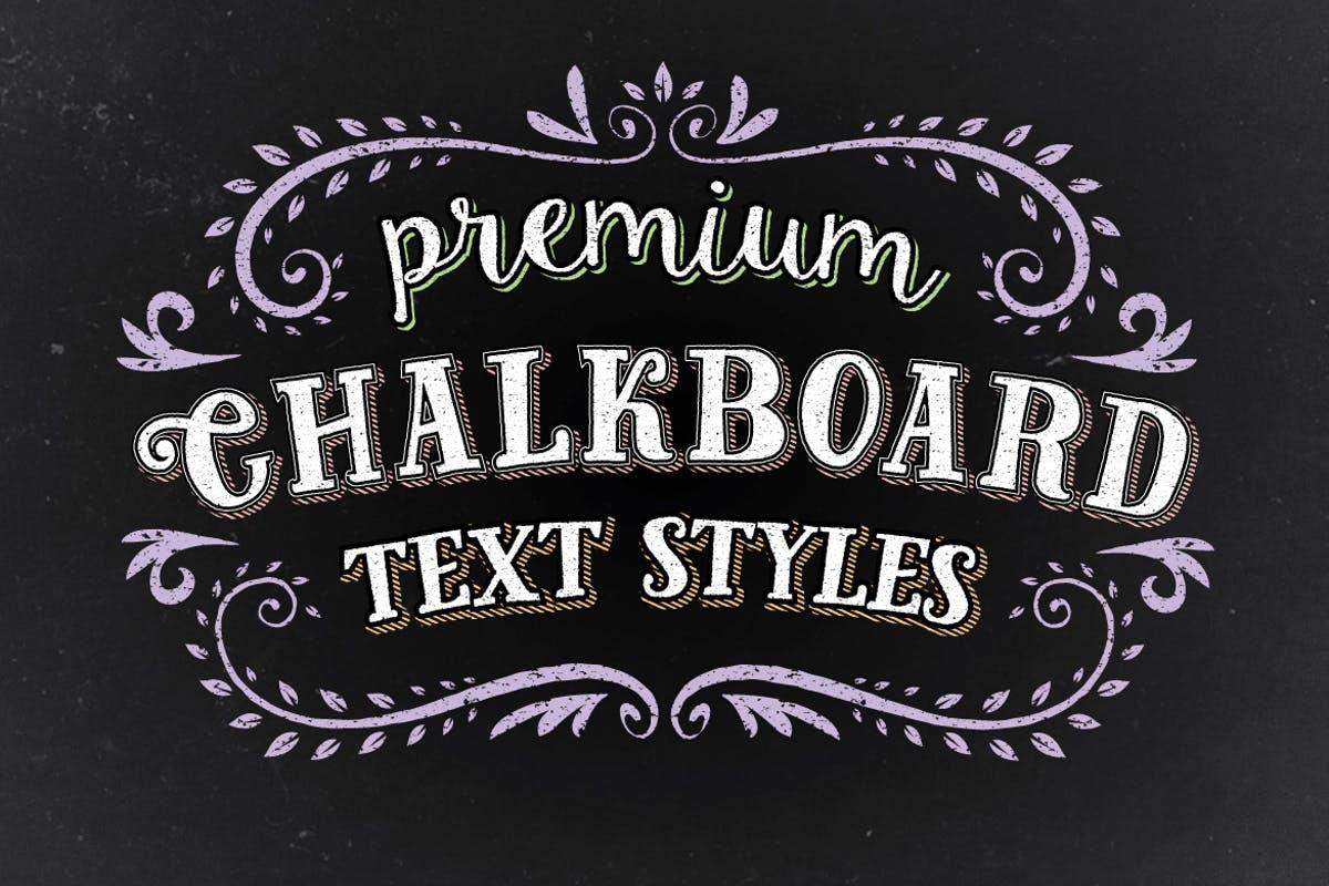 100+黑板画粉笔字文本/标题图层样式 Premium Chalk Text Styles