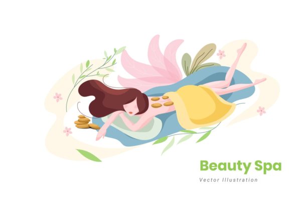 美容SPA主题矢量插画设计素材v9 Beauty Spa Vector Illustration