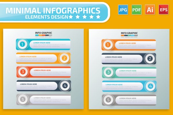 要点说明/重要特征信息图表矢量图形素材v8 Infographic Elements Design