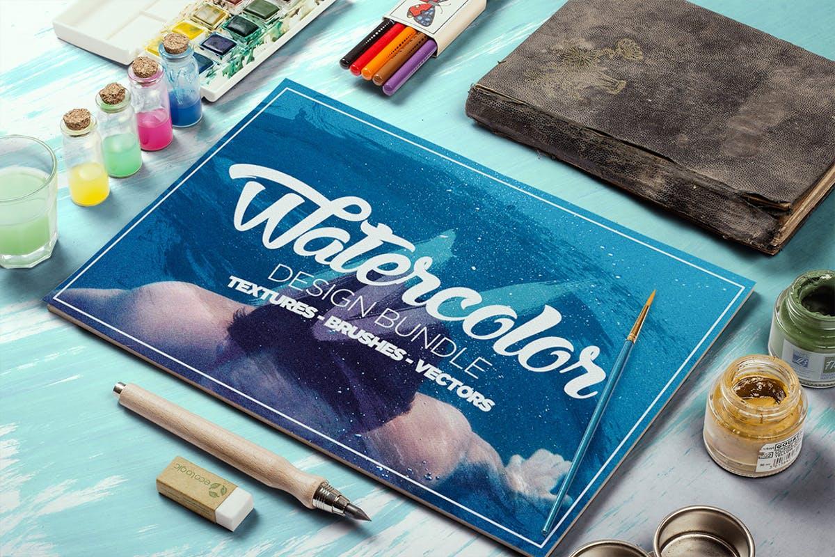 抽象艺术水彩设计套装 Watercolor Design Bundle