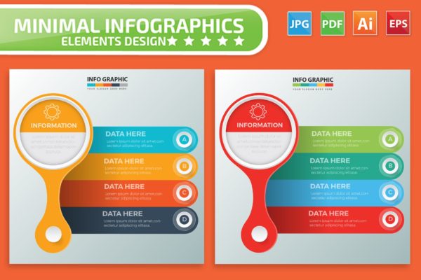 要点说明/重要特征信息图表矢量图形素材v1 Infographic Elements Design