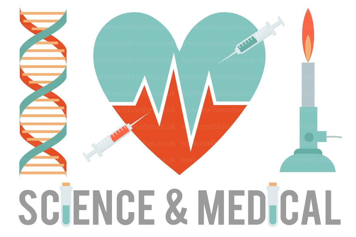 自然&医疗主题设计免费剪贴画素材 Science & Medical Clipart Graphics
