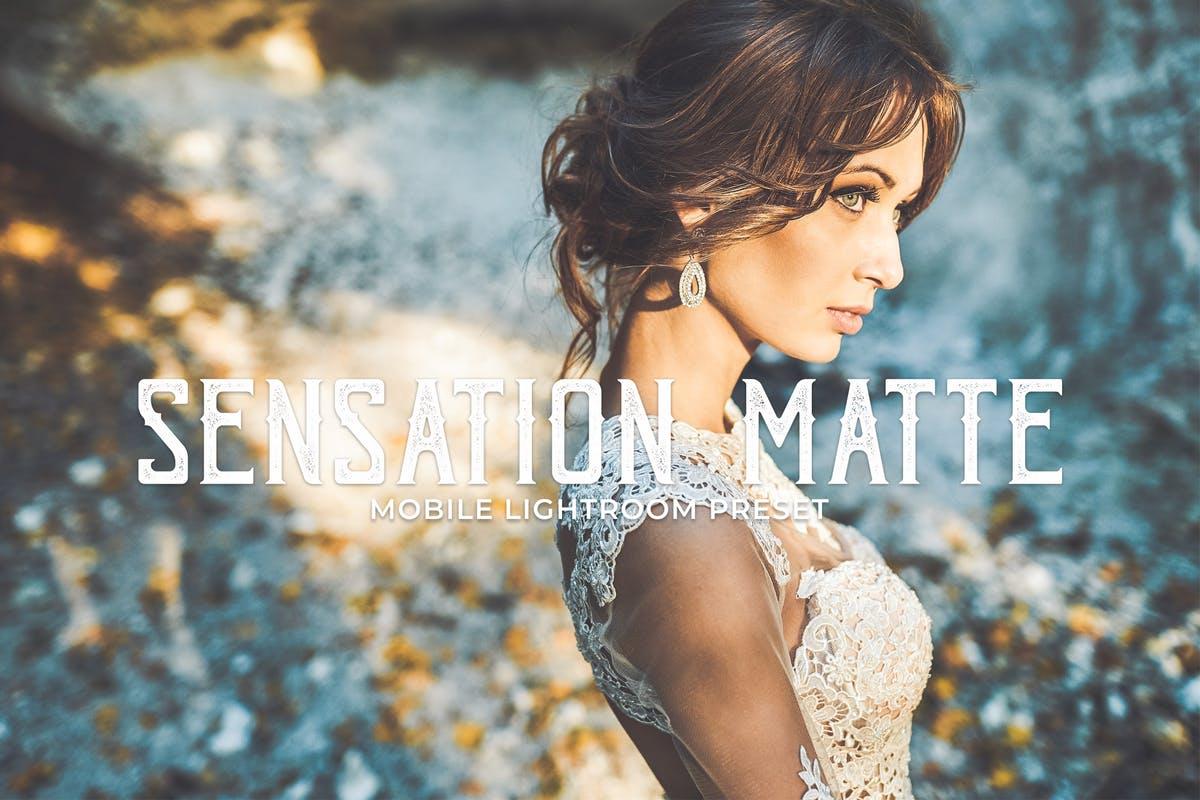 肖像照片阴沉哑光效果调色LR预设 Sensation Matte Mobile Lightroom Presets