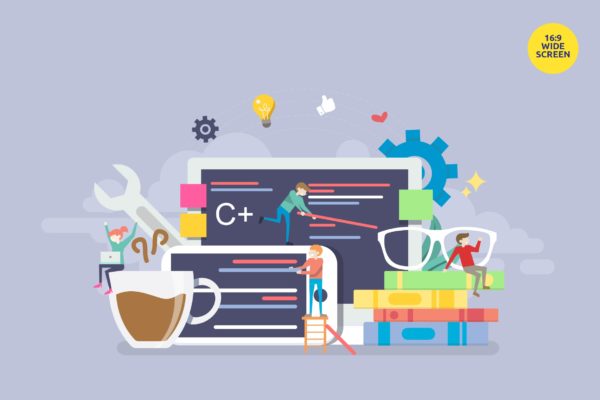 APP应用开发矢量概念插画 App Development Vector Concept Illustration