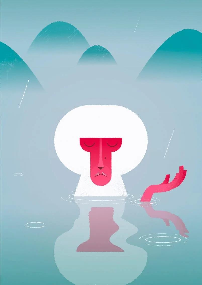 缤纷的色彩，简洁的几何图形！Benoit Drigny可爱人物插画