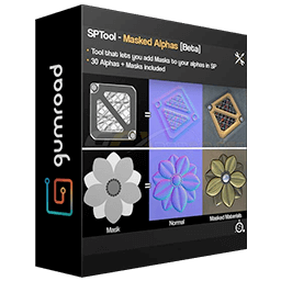SPTool Masked Alphas Substance Painter – 遮罩置换挤出插件