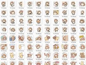 120张可爱手绘小女孩兔子卡通动漫画二次元表情包贴纸电子手账贴图PNG