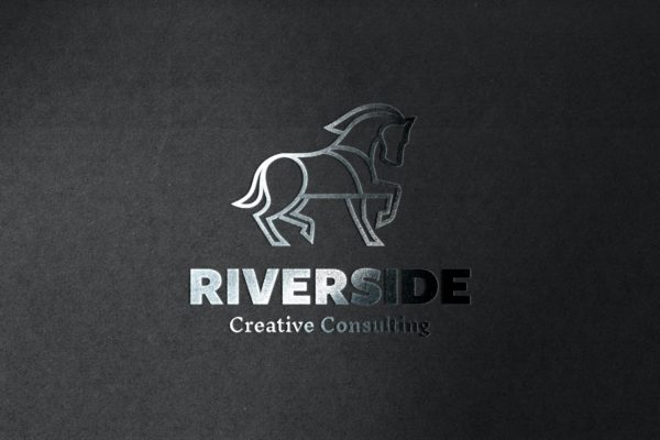 银箔压印效果Logo设计展示样机模板v2 Silver Foil Stamping Logo Mockup