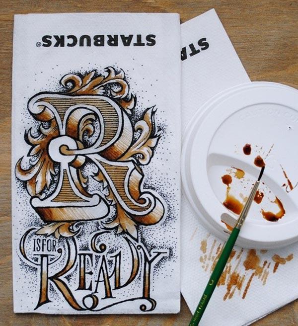 Rob Draper:咖啡杯上的创意艺术字体设计