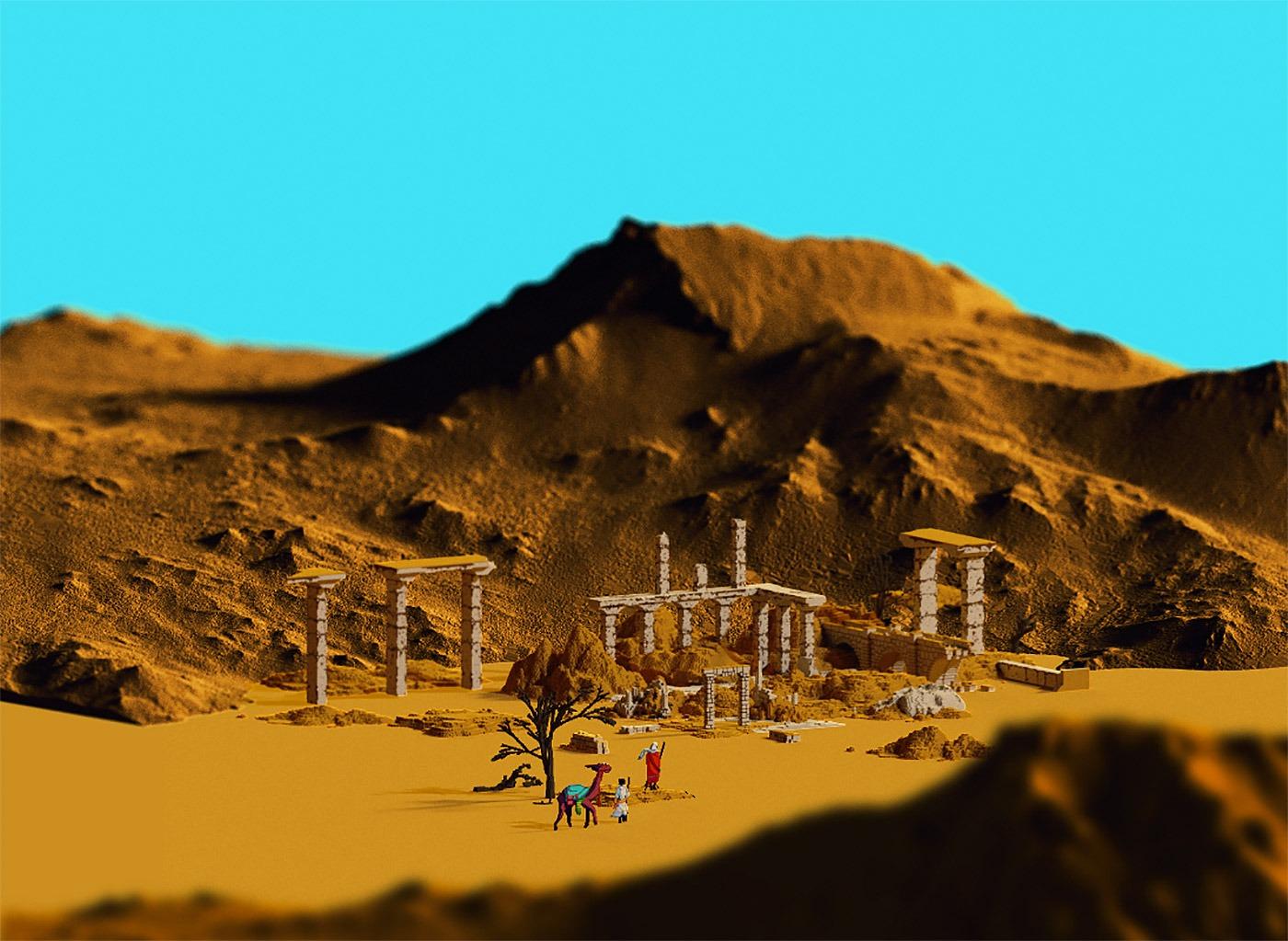 体素与像素结合，RGZNSK场景插画作品