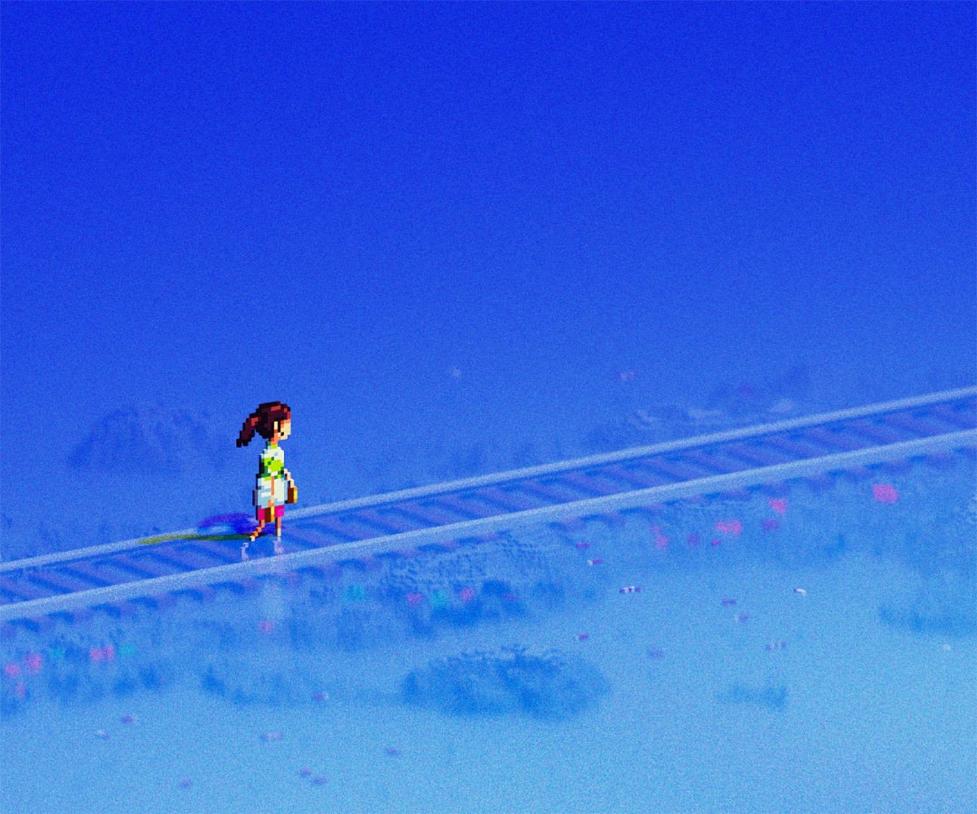体素与像素结合，RGZNSK场景插画作品