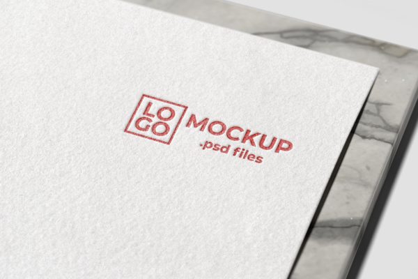 Logo商标设计压印效果图样机模板 Realistic Logo Mockup