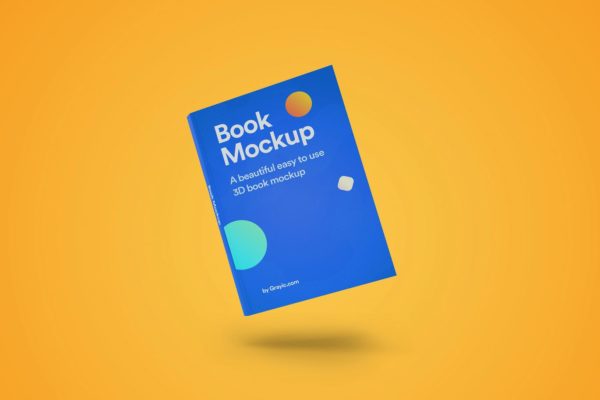 3D悬空精装书籍封面设计模板04 3D Book Mockup 04