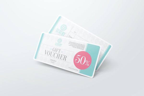 活动折扣优惠券设计样机模板 Gift Voucher Mockups