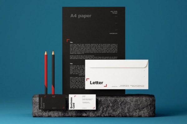 品牌VI设计常用办公用品展示样机模板v3 Stationery Mock-Up Template