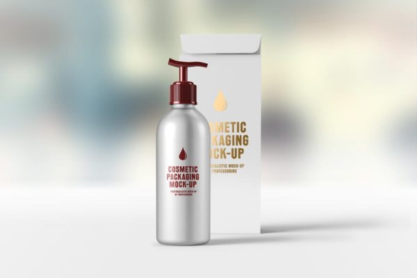 简约风化妆品包装设计展示样机 Cosmetic Packaging Mock-Up