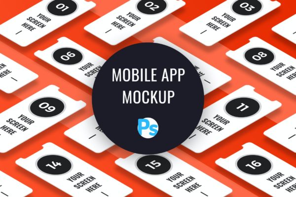 手机移动应用APP页面预览样机模板 Mobile App Presentation Mockup