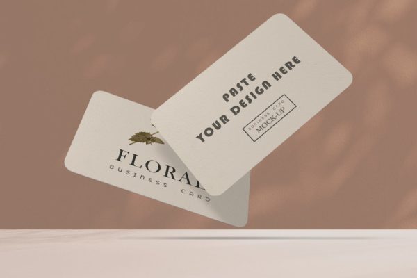 优雅风格企业名片设计效果图样机v1 Elegant Business Mockup Card V.1