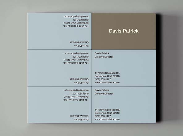 企业名片印刷排版设计网格效果图样机 6 Business Cards Mockup