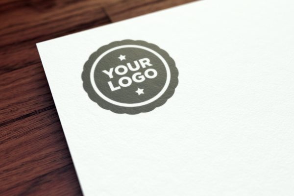白色纸张Logo商标设计印刷效果图样机v5 Paper Logo Mockup 005