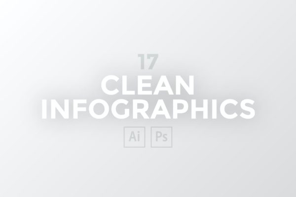 17种未来简洁风格信息图表矢量设计模板 17 Clean Infographics