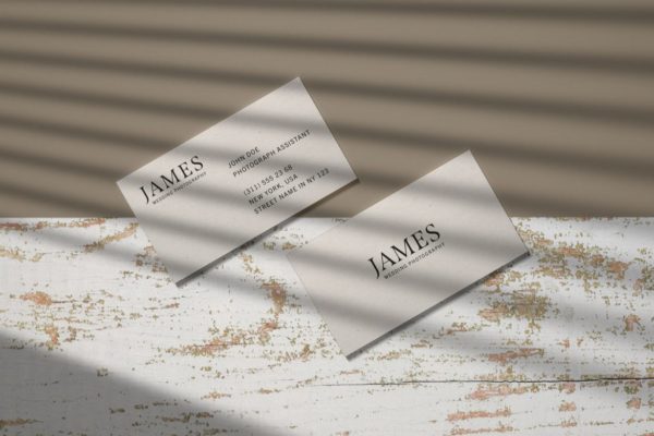 个性简洁商务概念名片模板 Business Card Branding Mockup