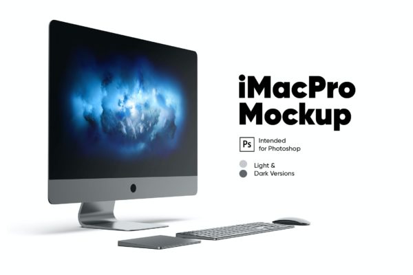 iMac Pro一体机电脑屏幕预览样机模板 iMac Pro Mockup