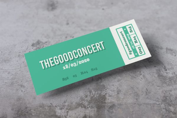 简约风格门票设计效果图PSD样机模板 Ticket Photoshop Mockups