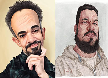 Stavros Damos惟妙惟肖的人物肖像插画作品
