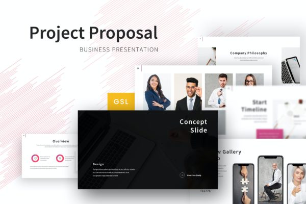 商业项目计划书项目建议书谷歌幻灯片模板 Project Proposal – Business Google Slides Template
