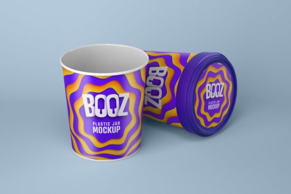 冰淇淋外包装设计PSD样机模板 Realistic Ice Cream Cups Mockup