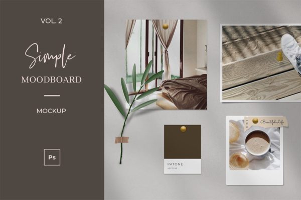 简单的心情板样机vol.2 Simple Mood Board Mock Up Vol.2