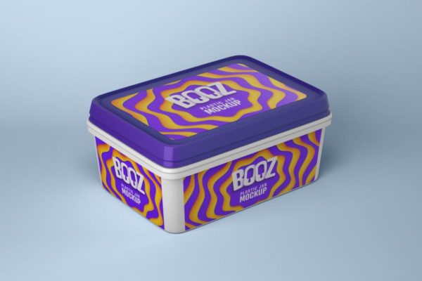 冰淇淋包装盒设计效果图样机模板 Realistic Ice Cream Box Mockup