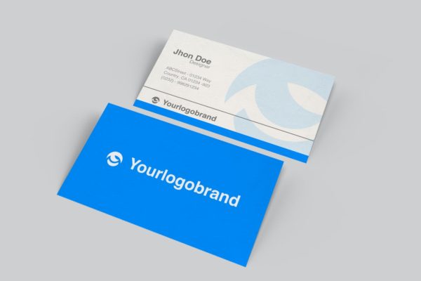 简约风格设计师名片设计样机模板 Simple Business Card Product Mockup