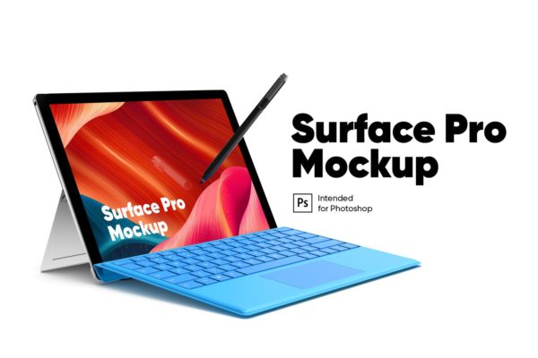 Surface Pro微软超极本Web设计屏幕预览样机 Surface Pro Mockup