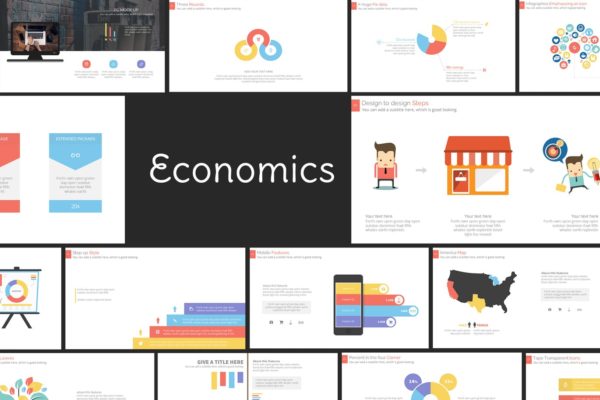经济学主题讲座PPT幻灯片模板 Economics Multipurpose Powerpoint Presentation