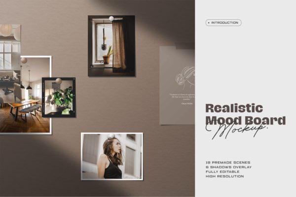 时尚社交软件Instagram故事贴图组合模板 Moodboard Mockup