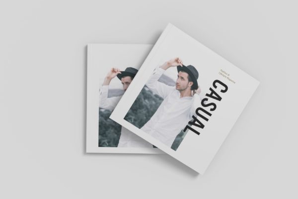 方形杂志封面设计样机模板v4 Square Magazine Mockup V4
