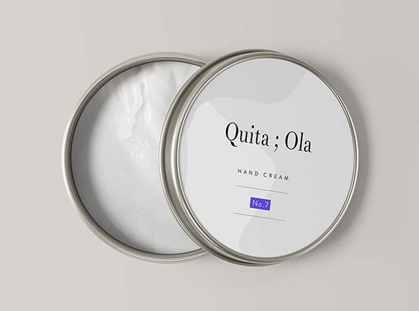 圆形护手霜盒产品外观设计样机 Hand Cream Jar Mockup