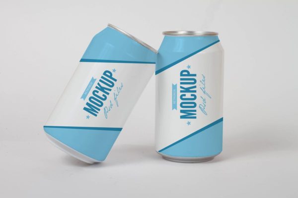碳酸饮料易拉罐外观设计样机模板 Drink Soda Can Mock Up