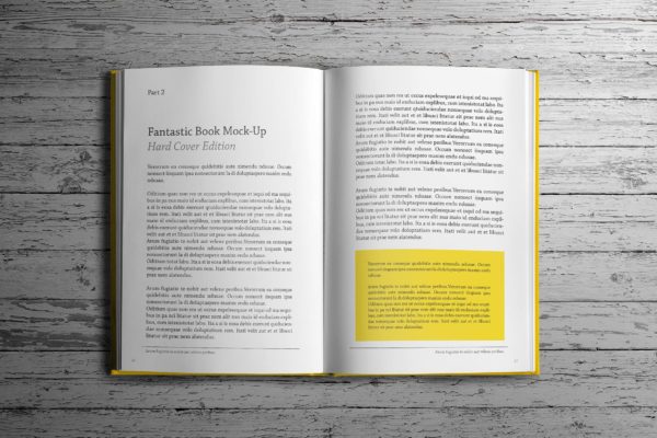 精装图书内页排版设计展示样机模板 Hard Cover Book Mockup