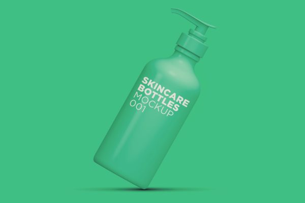 护肤品按压瓶外观设计效果图样机v001 Skincare Bottles Mockup Pack 001