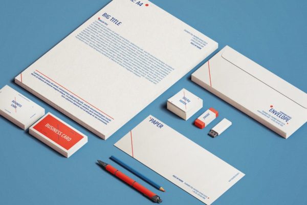 品牌VI设计常用办公用品展示样机模板v2 Stationery Mock-Up Template