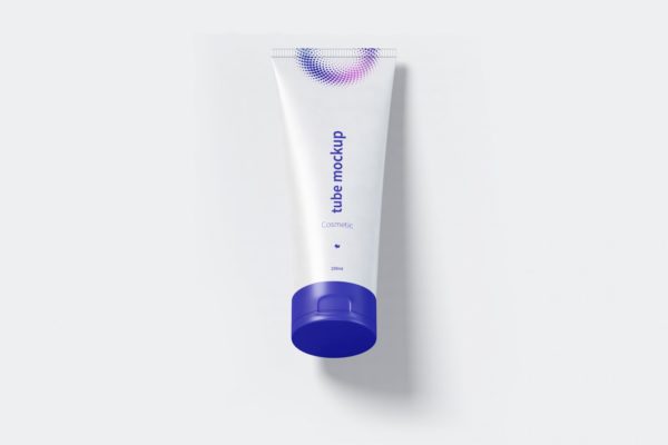 妆品护肤品包装软管外观设计平放视图样机模板v09 Cosmetic tube mockup 09