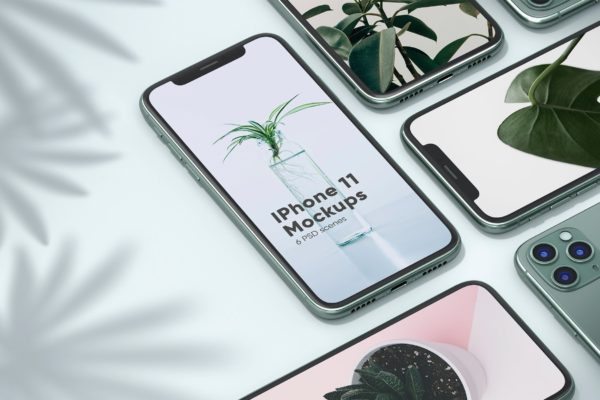 iPhone 11&MacBook响应式UI设计屏幕预览效果图样机素材包 Iphone and MacBook Mockups Pack