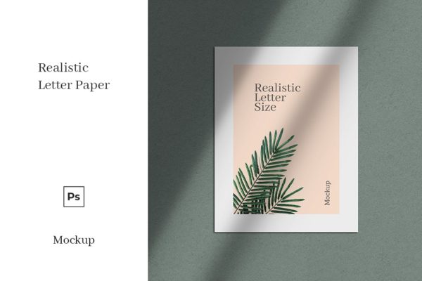 INS风花卉元素单页面便签信纸模板 Letter Paper Mockup