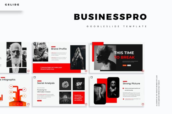 炫酷极简企业个人展示Google幻灯片模板 Business Pro – Google Slides Template