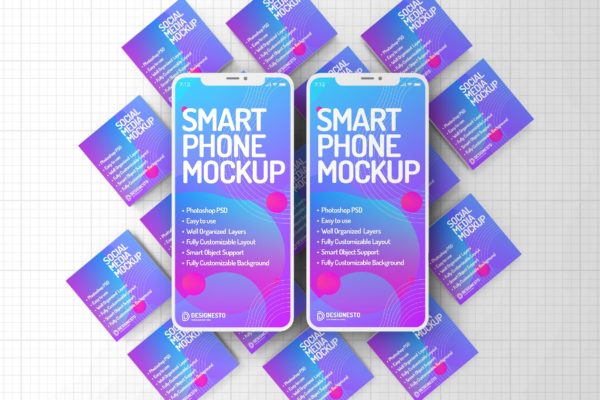 创意数字媒体APP手机界面设计预览模板 Digital Media Creative – Mockup Template